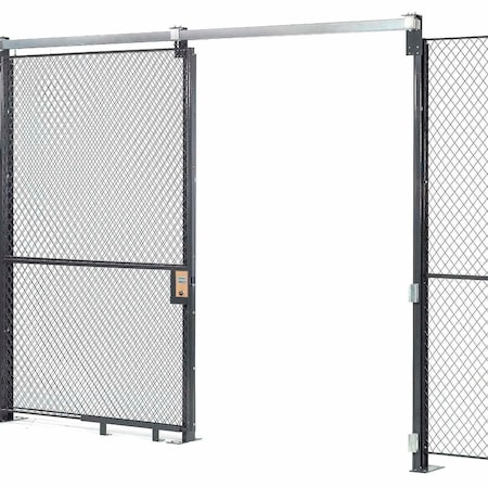 Global Industrial Wire Mesh Sliding Gate, 10x6 603343